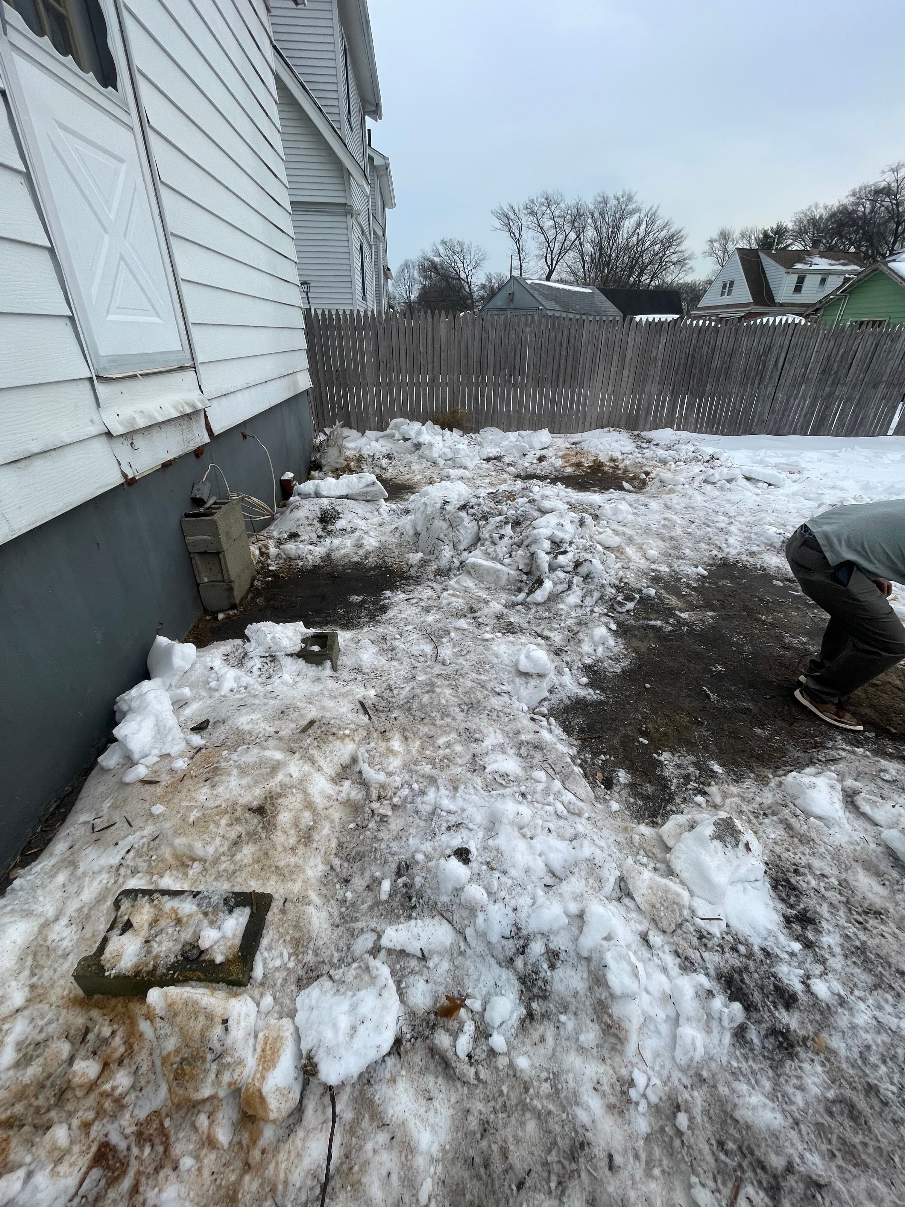 Site cleared after deck demolition