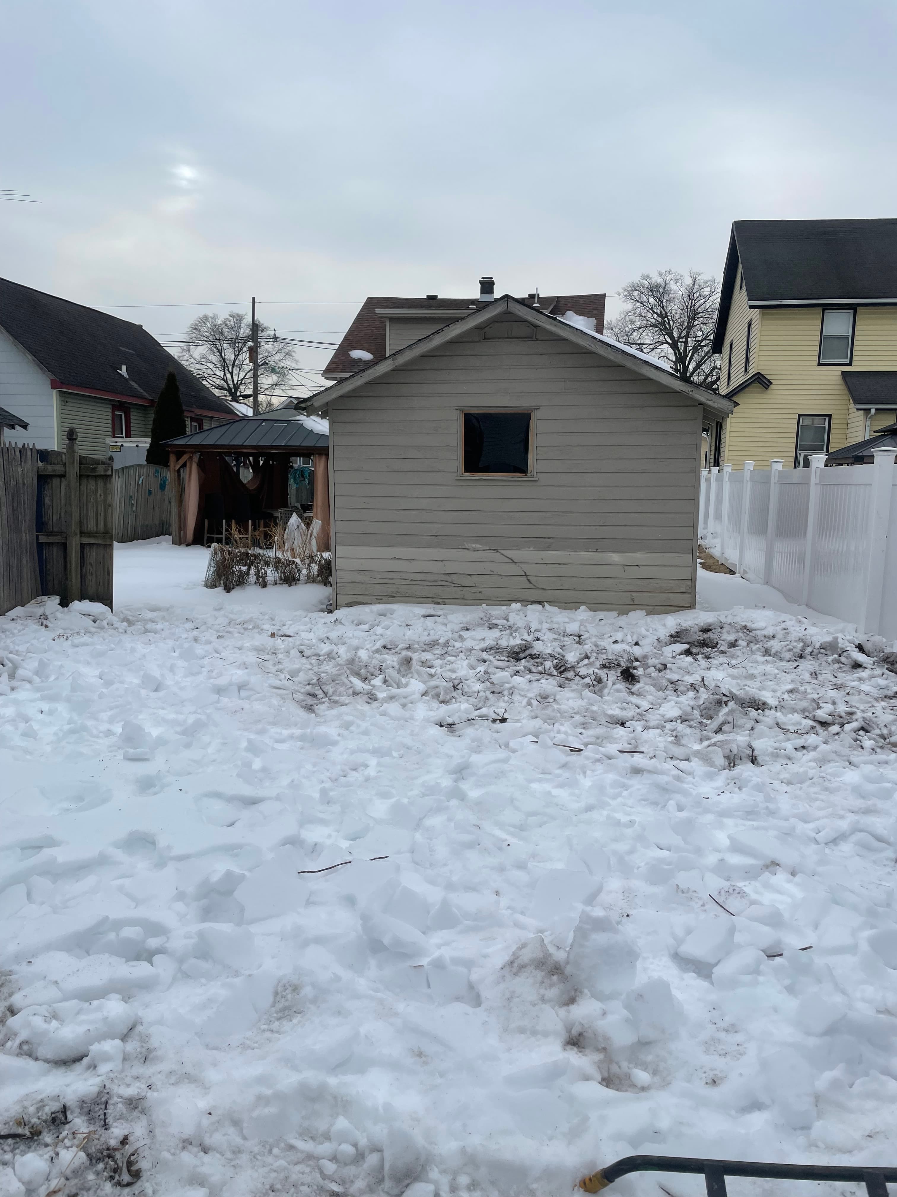 Site cleared after fence demolition