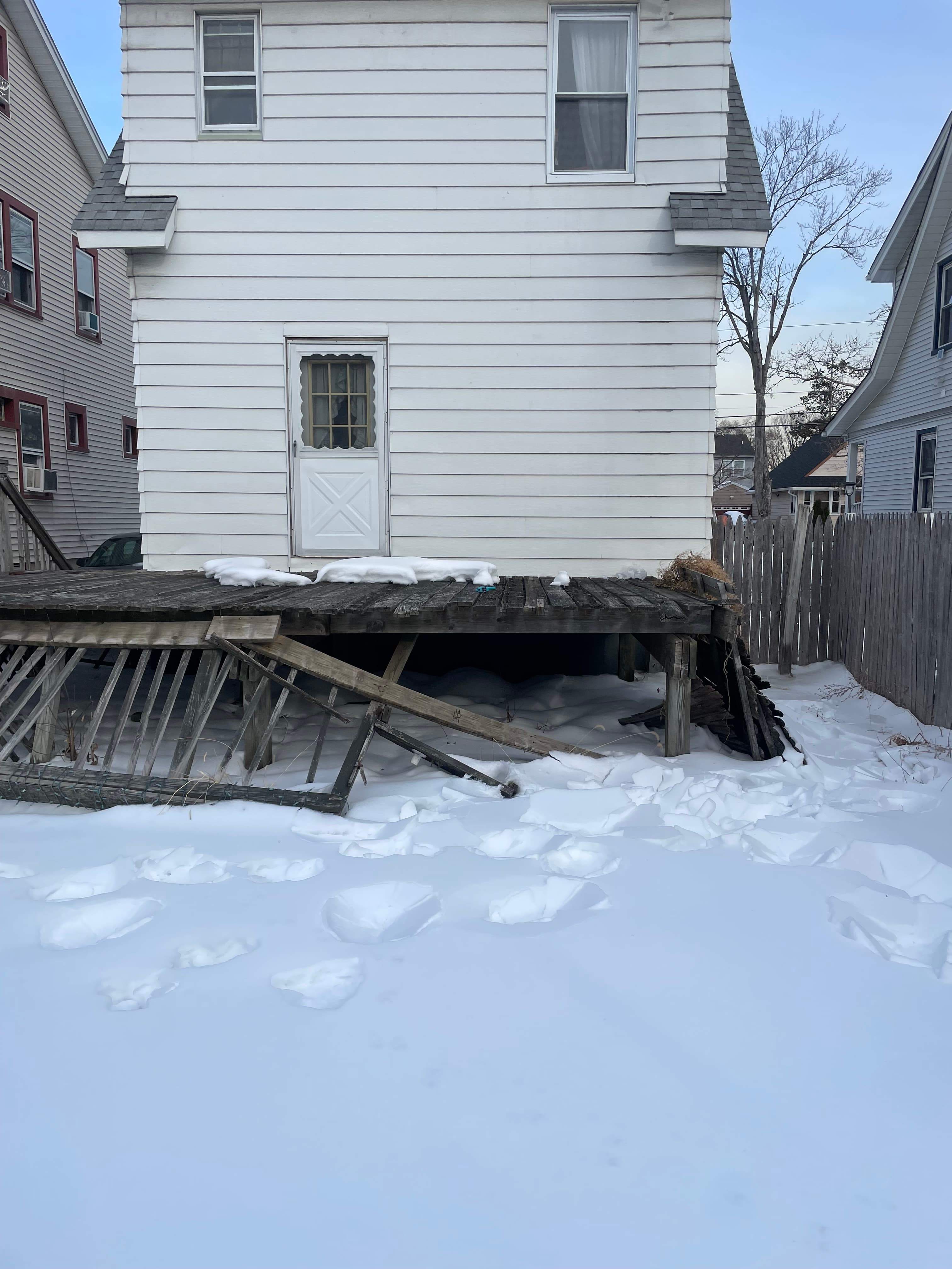 Deck before demolition
