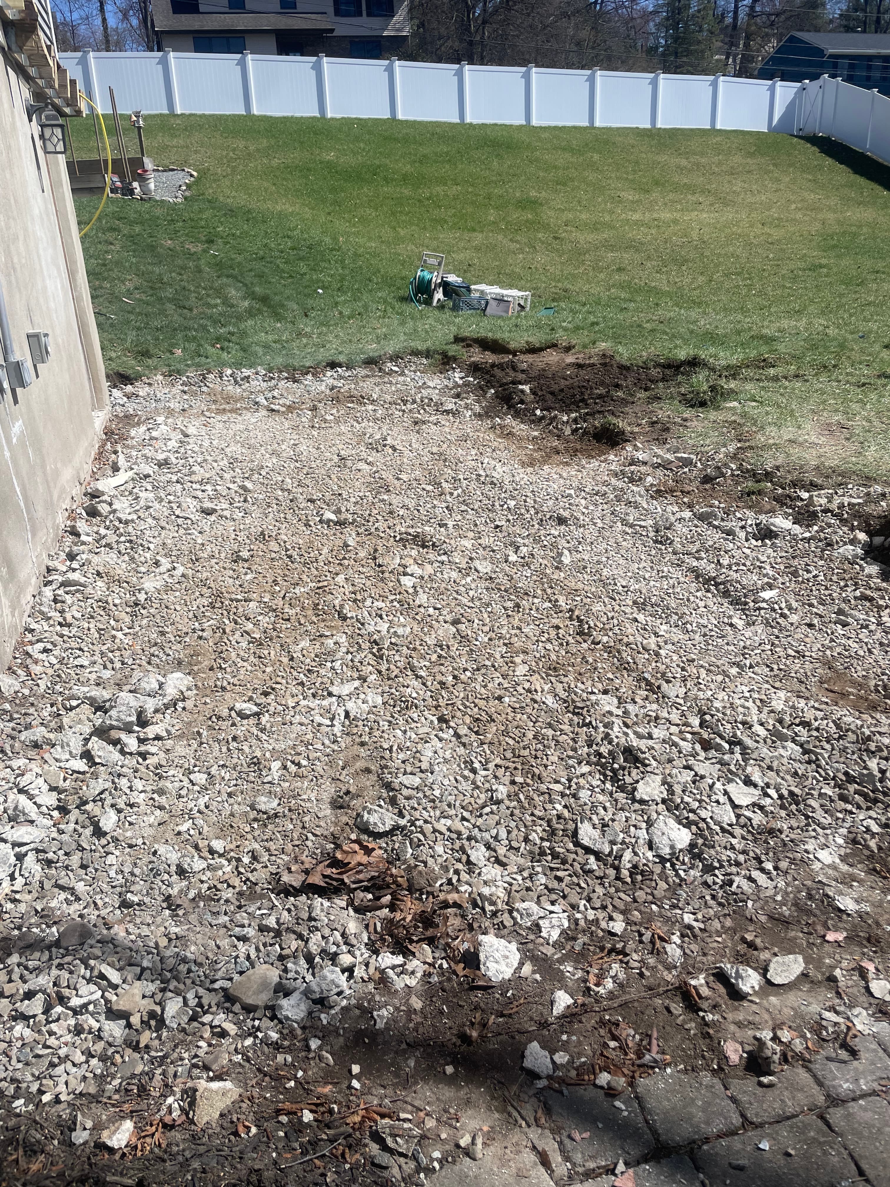 Concrete patio demolition