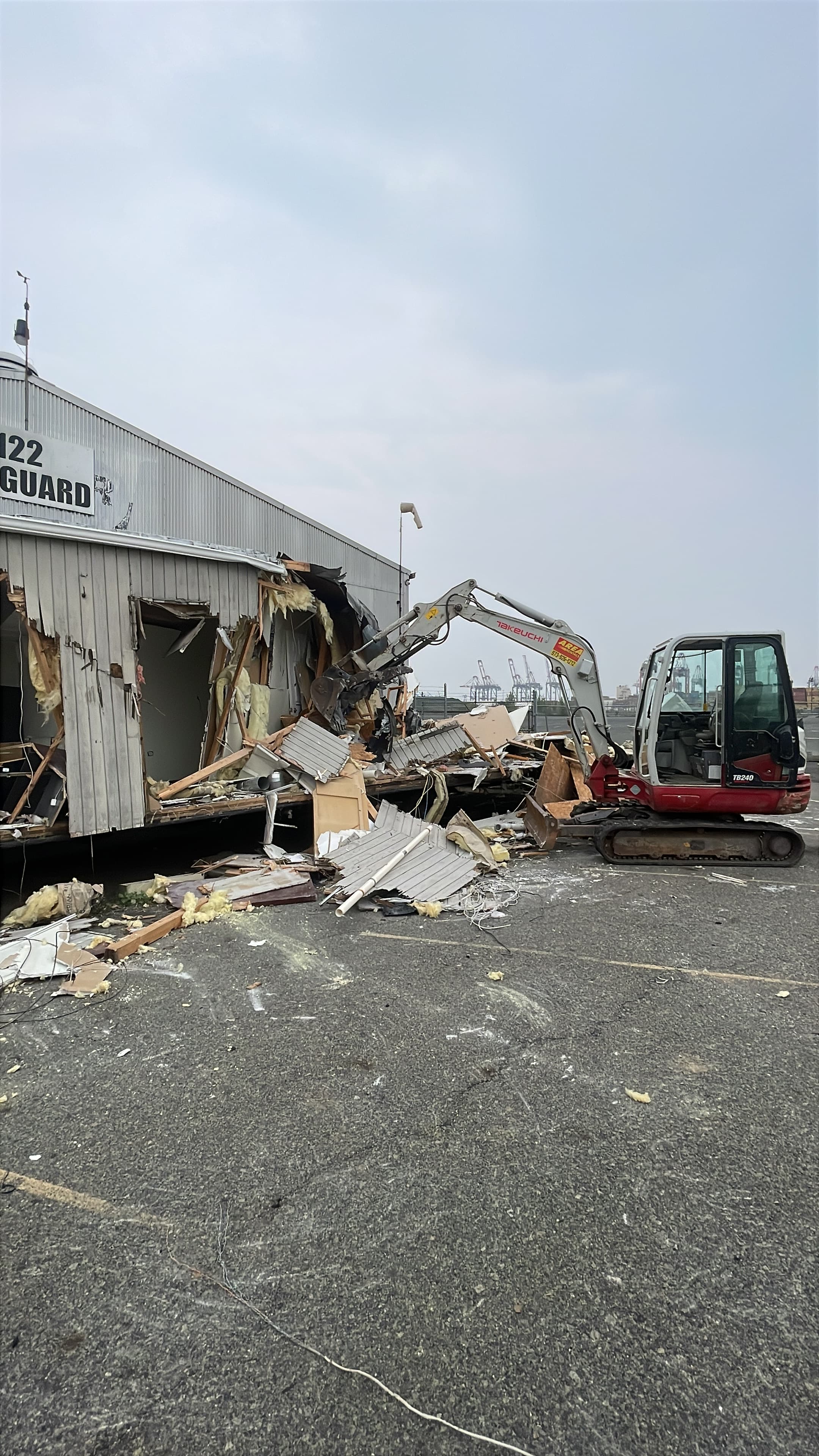 Mobile office demolition